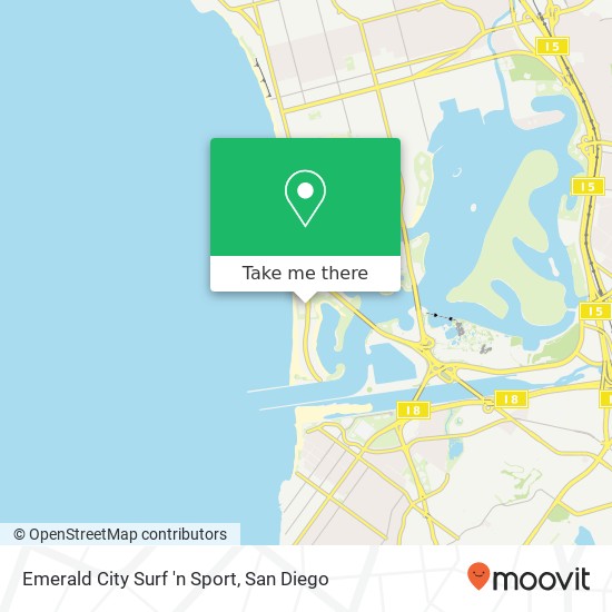 Emerald City Surf 'n Sport map