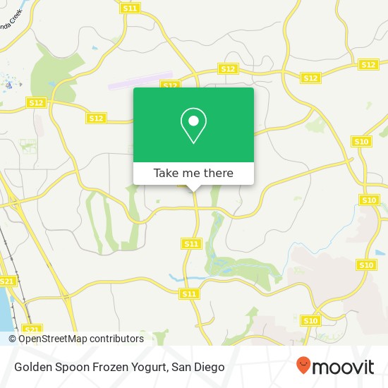 Mapa de Golden Spoon Frozen Yogurt