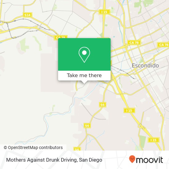 Mapa de Mothers Against Drunk Driving