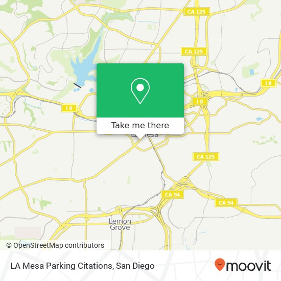 LA Mesa Parking Citations map