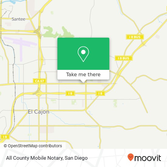 Mapa de All County Mobile Notary