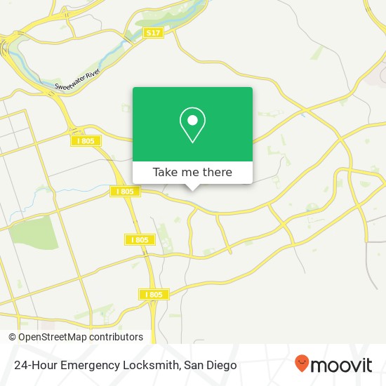 24-Hour Emergency Locksmith map