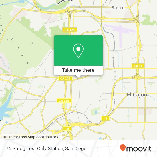 Mapa de 76 Smog Test Only Station