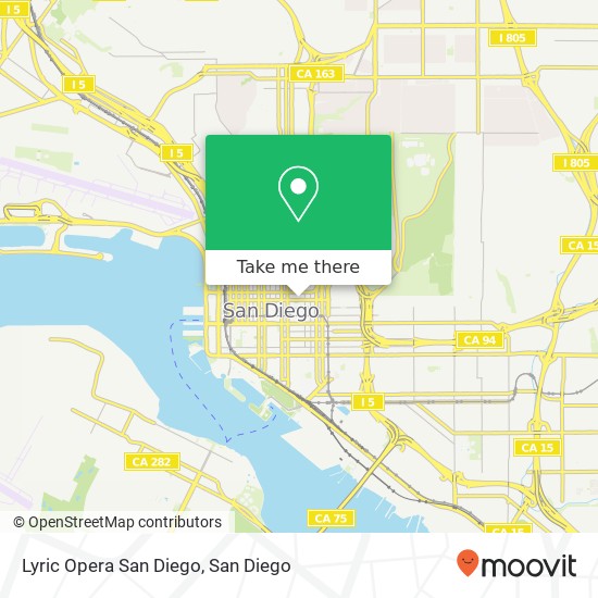 Mapa de Lyric Opera San Diego