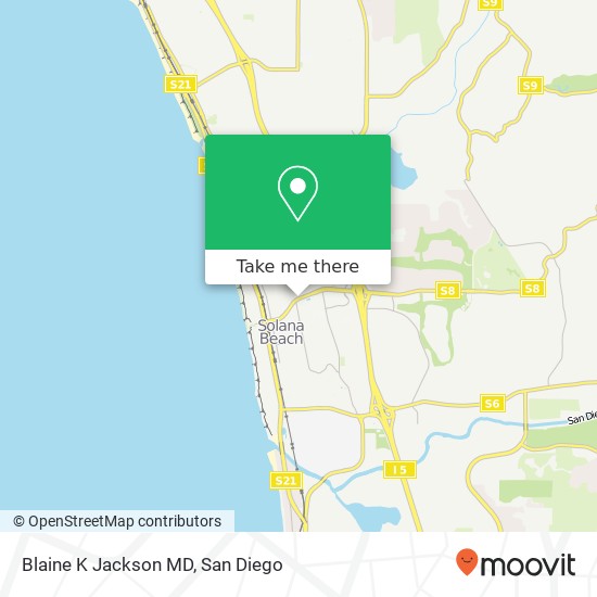 Blaine K Jackson MD map