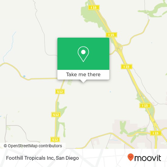 Foothill Tropicals Inc map