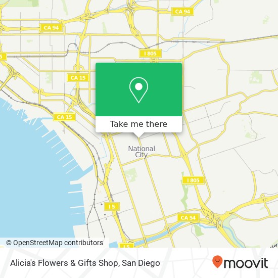 Alicia's Flowers & Gifts Shop map