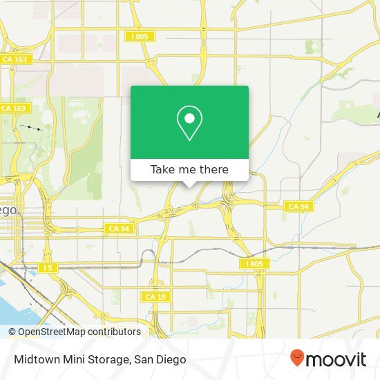 Midtown Mini Storage map