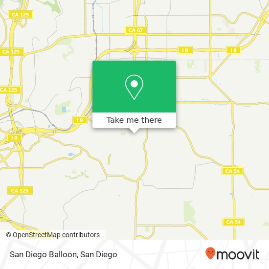 San Diego Balloon map