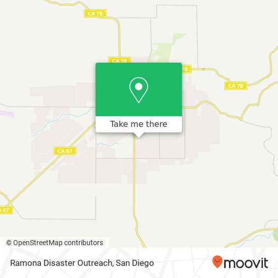 Ramona Disaster Outreach map