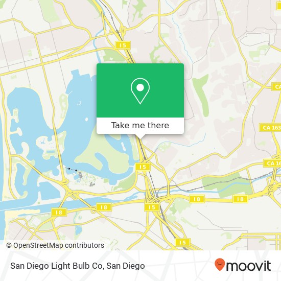 Mapa de San Diego Light Bulb Co