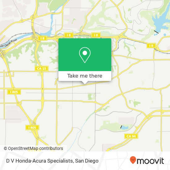 D V Honda-Acura Specialists map