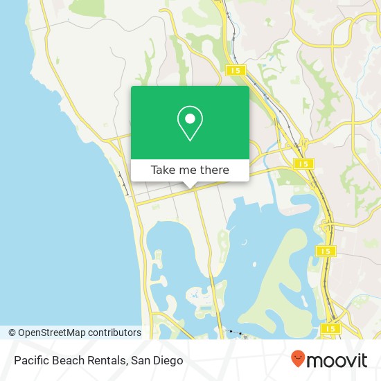 Pacific Beach Rentals map
