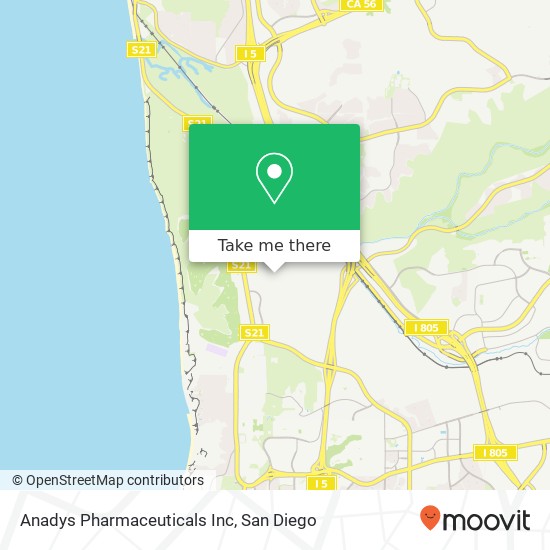 Anadys Pharmaceuticals Inc map