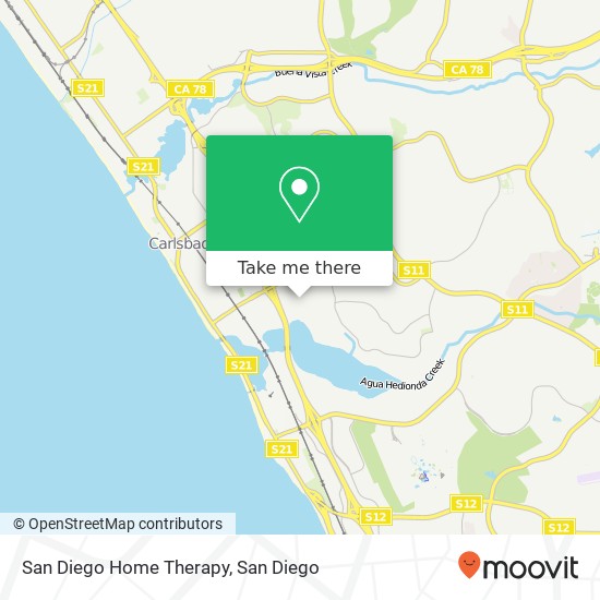 Mapa de San Diego Home Therapy