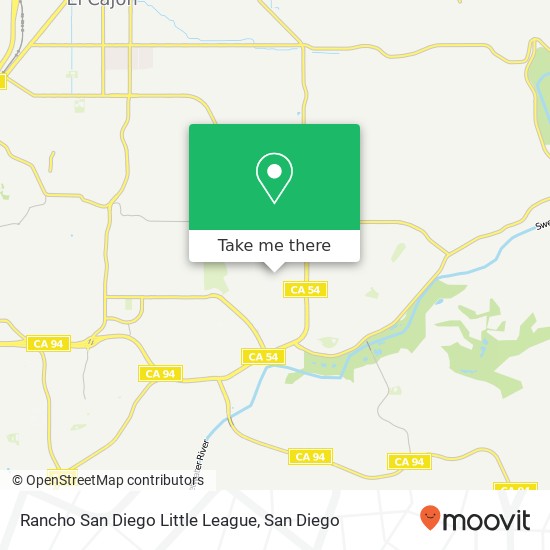 Mapa de Rancho San Diego Little League