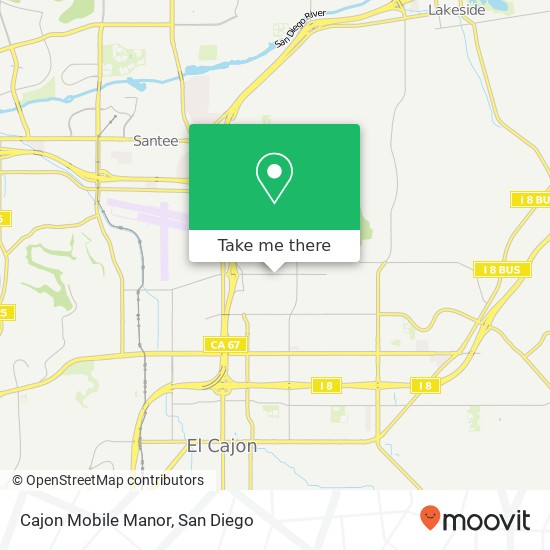 Cajon Mobile Manor map