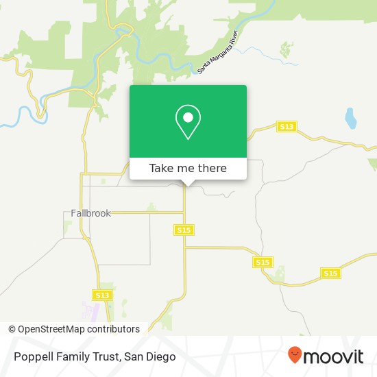 Poppell Family Trust map