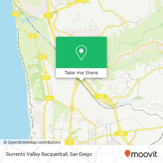 Sorrento Valley Racquetball map