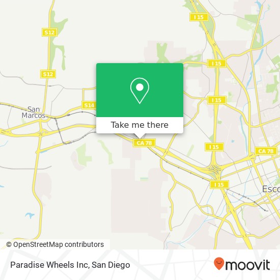 Paradise Wheels Inc map