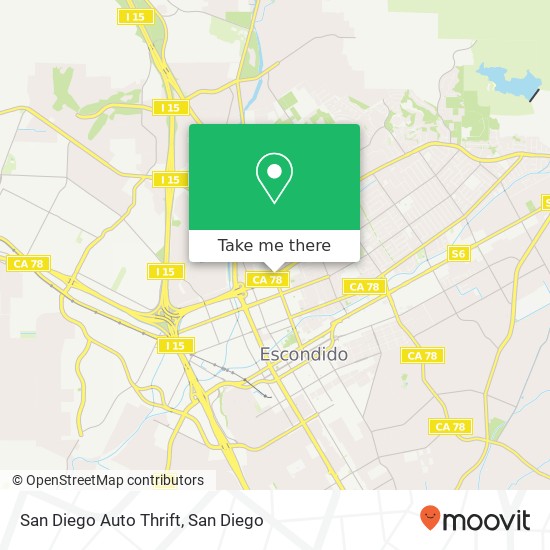 Mapa de San Diego Auto Thrift