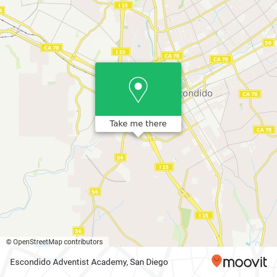 Mapa de Escondido Adventist Academy
