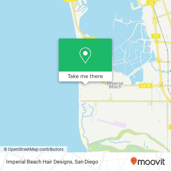 Imperial Beach Hair Designs map