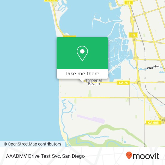 Mapa de AAADMV Drive Test Svc