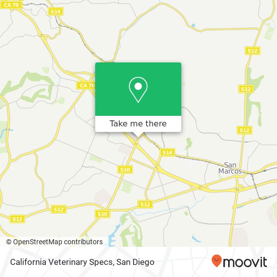 Mapa de California Veterinary Specs