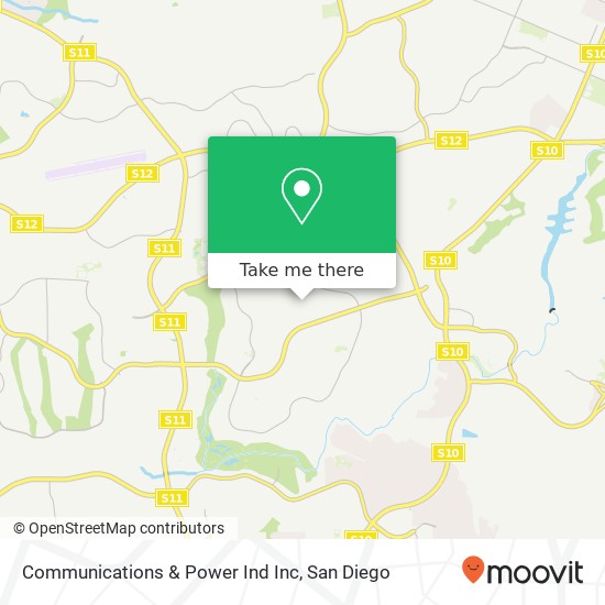 Communications & Power Ind Inc map