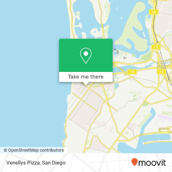 Venellys Pizza map