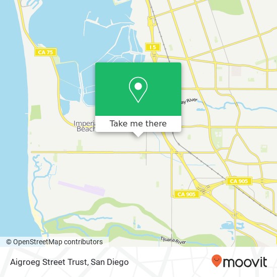Mapa de Aigroeg Street Trust