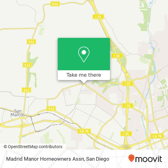 Mapa de Madrid Manor Homeowners Assn