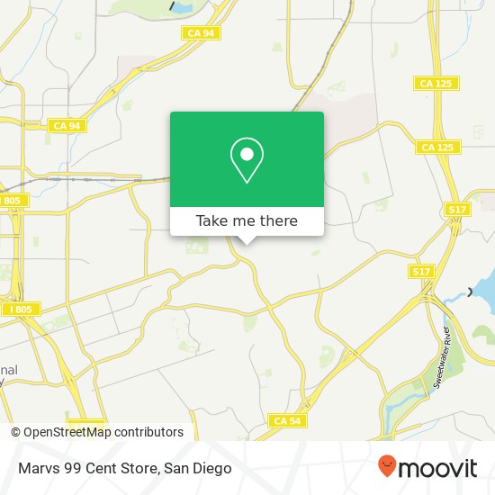 Mapa de Marvs 99 Cent Store