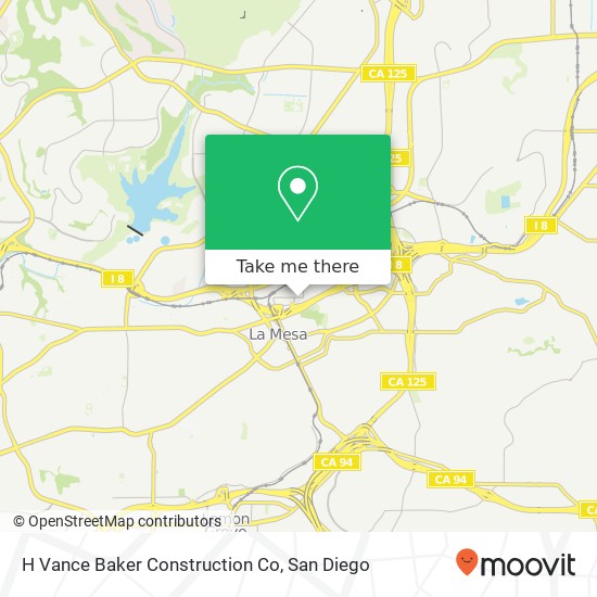 H Vance Baker Construction Co map