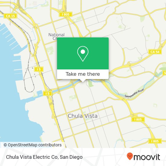 Chula Vista Electric Co map