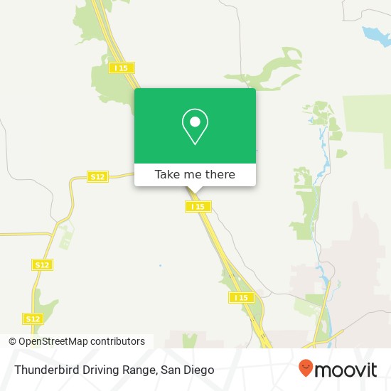 Thunderbird Driving Range map