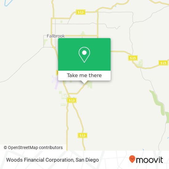 Woods Financial Corporation map