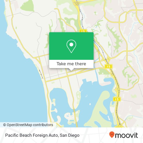 Pacific Beach Foreign Auto map