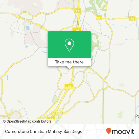 Cornerstone Christian Mntssy map