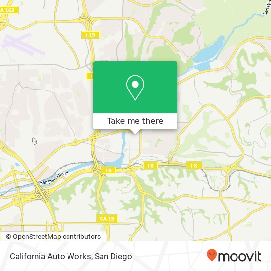 Mapa de California Auto Works