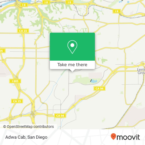 Mapa de Adwa Cab