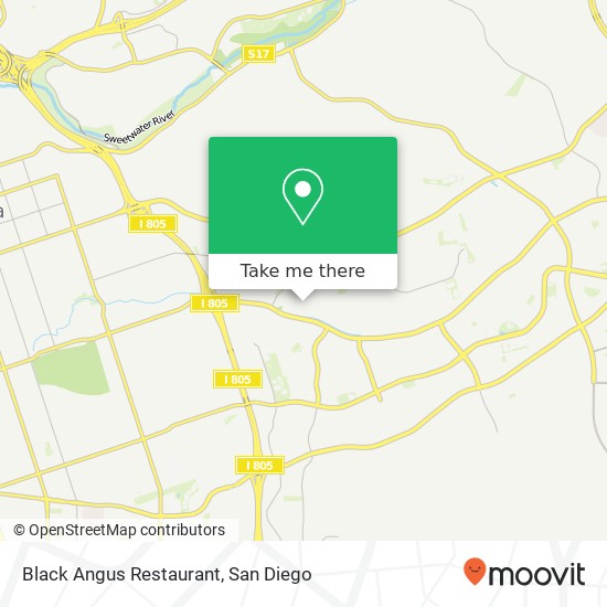 Mapa de Black Angus Restaurant