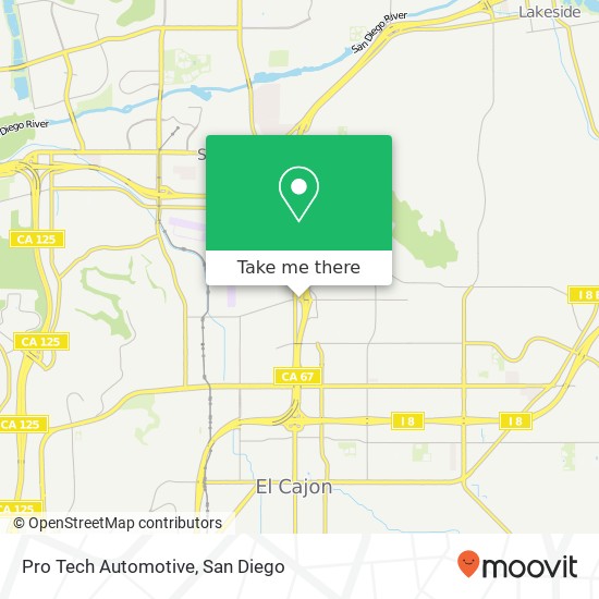 Pro Tech Automotive map