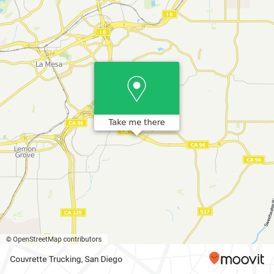 Couvrette Trucking map