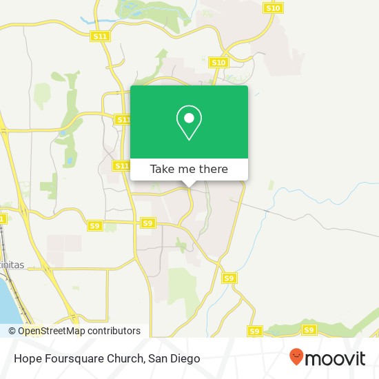 Hope Foursquare Church map