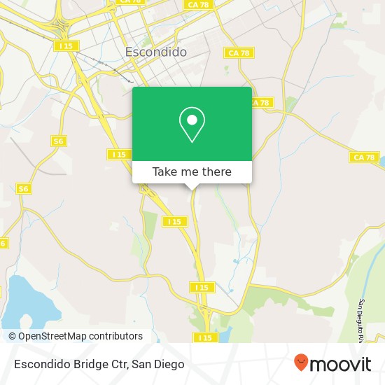Mapa de Escondido Bridge Ctr