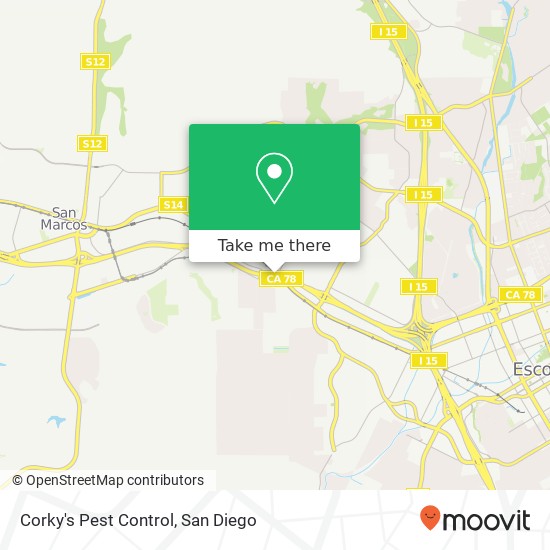 Mapa de Corky's Pest Control