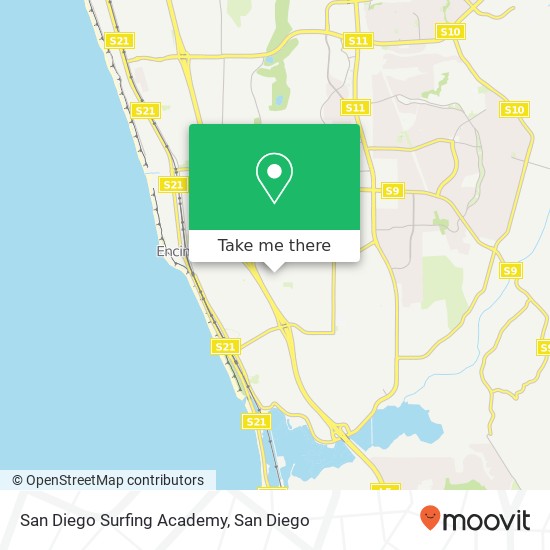 Mapa de San Diego Surfing Academy