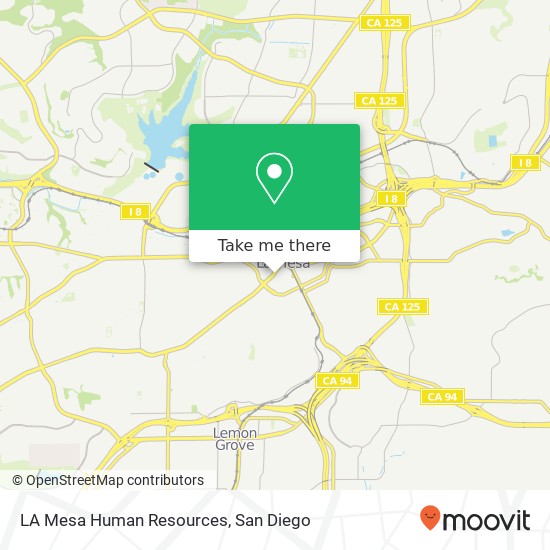 LA Mesa Human Resources map